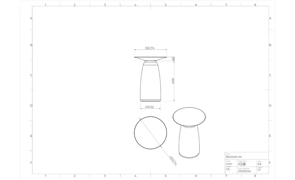 Beistelltisch Baobab BHL 32|44|32 cm