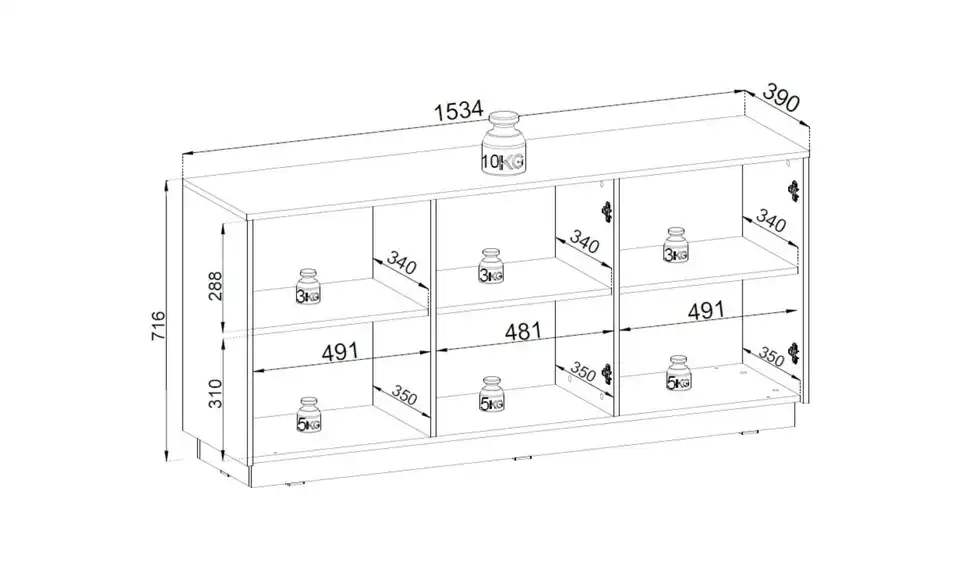 Sideboard Roy BHL 153,4|71,6|39 cm