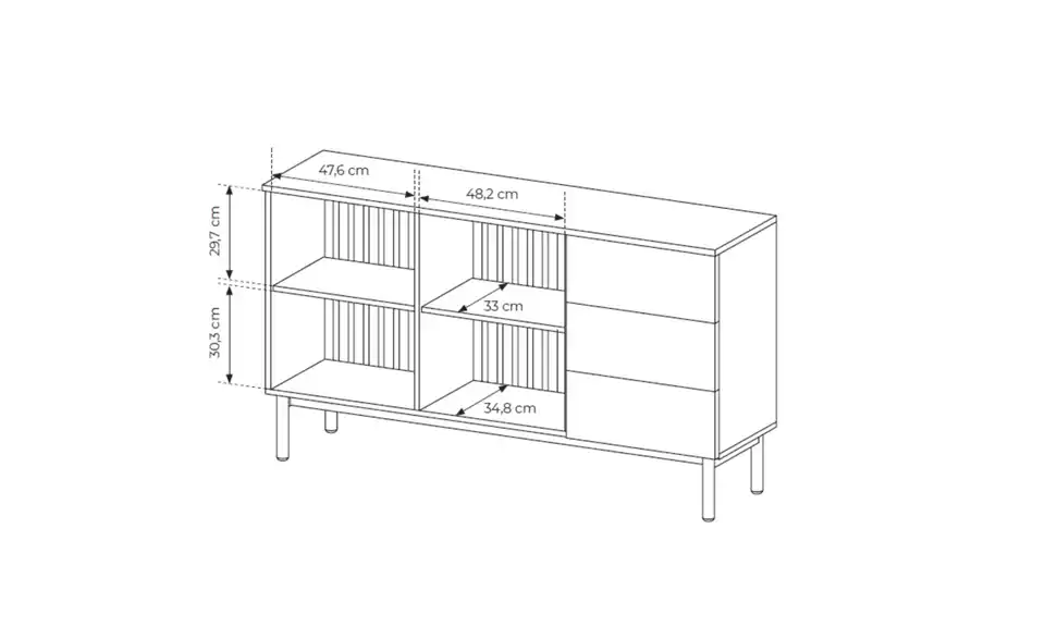 Sideboard Lango BHL 149,9|84,8|39,4 cm