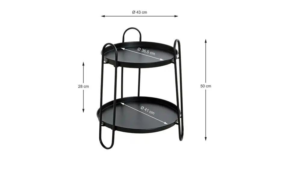 Beistelltisch L 43 cm, Ø 43 cm