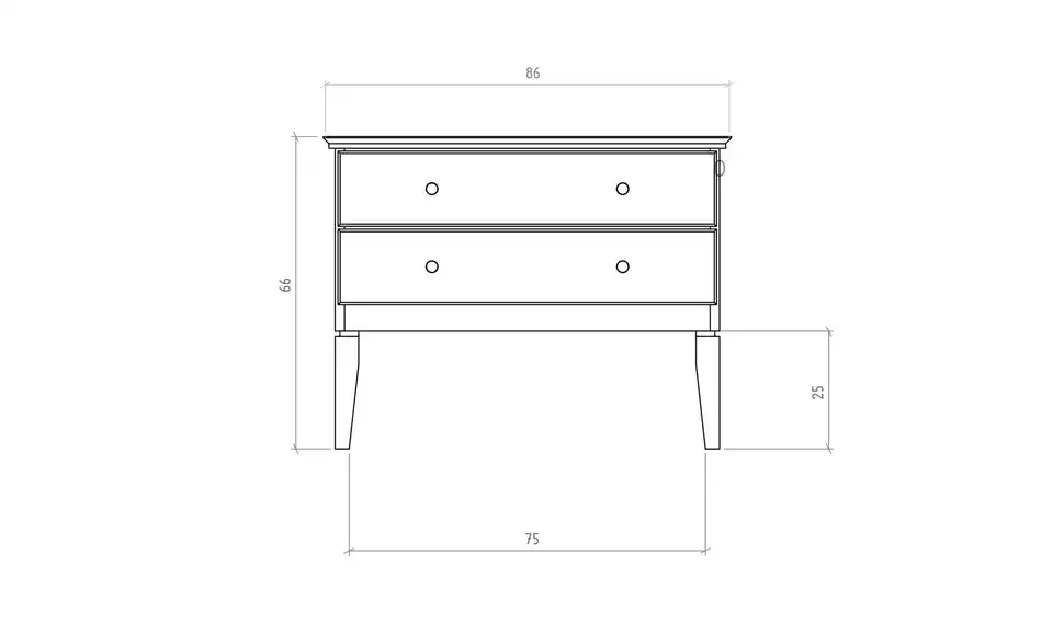 Kommode Erik BHL 87|66|45 cm