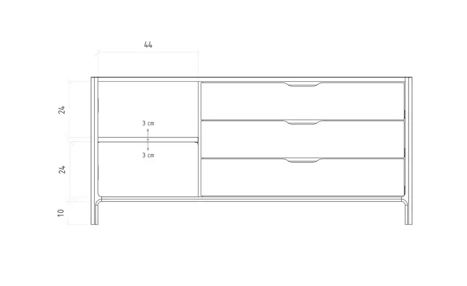 Sideboard Jonas BHL 140|64|50 cm