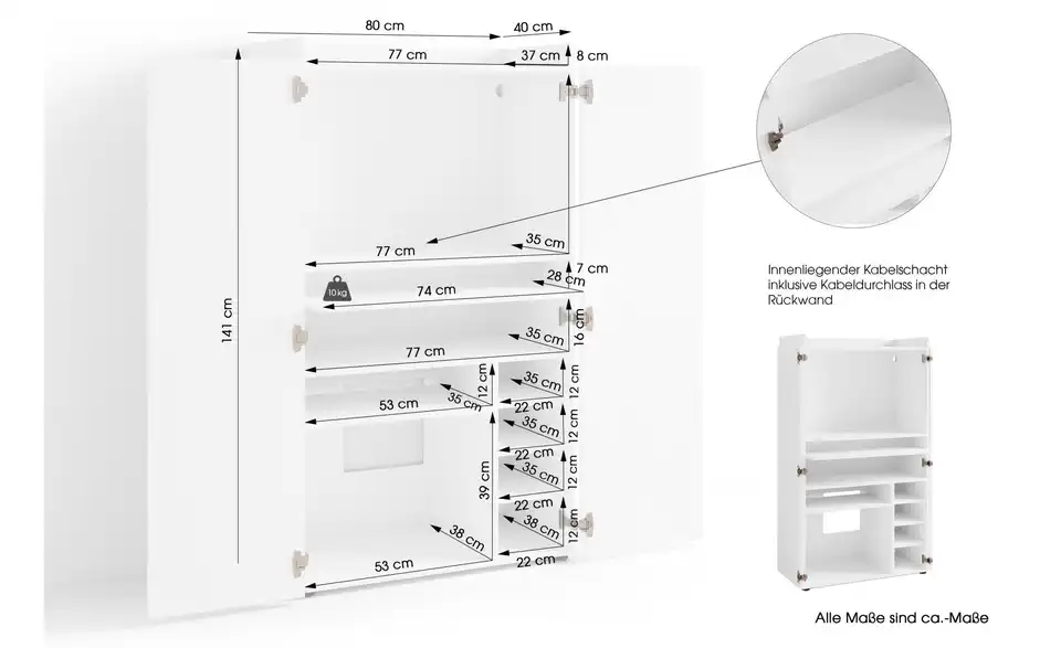 by Living Sekretär Janne BHL 80|141|40 cm