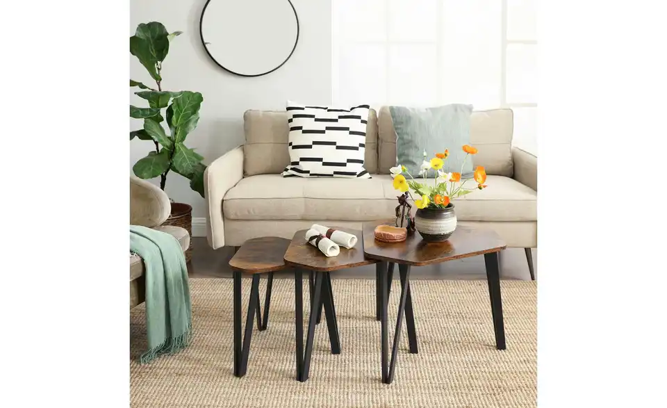 Beistelltisch 3er-Set BHL 58,7|45,5|58,7 cm