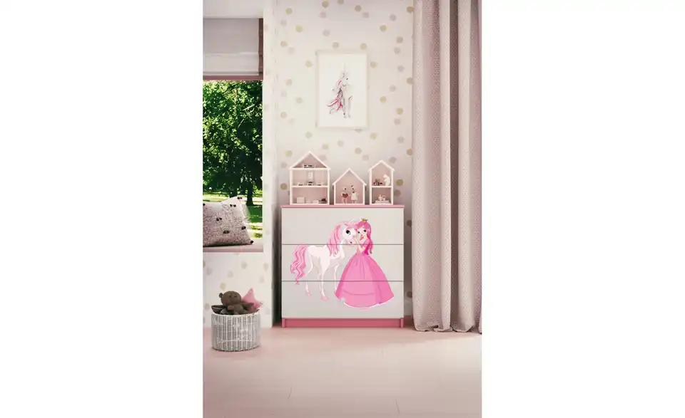 Kommode Prinzessin und Pferd BHL 81|80,5|41 cm Kommode Prinzessin und Pferd BHL 81|80,5|41 cm
