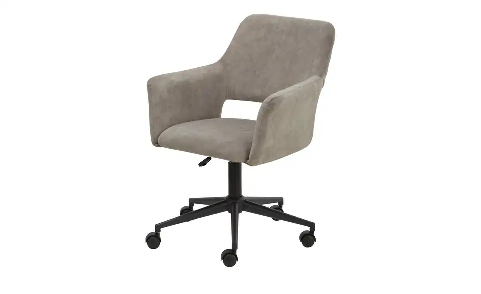 Bürodrehstuhl Vechte BHT 60|82|66 cm, Samt
