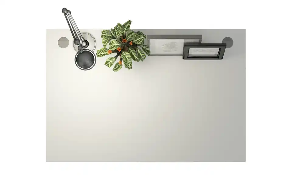 Schreibtischplatte mit Sichtblende und Paneel Success BHT 120,1|75|80,1 cm