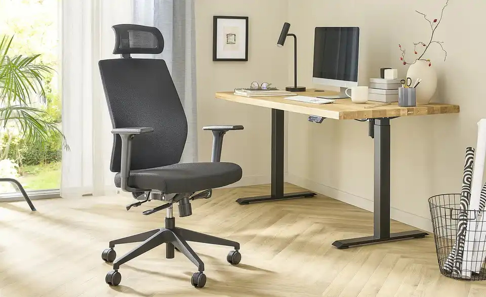 Bürodrehstuhl Kyll BHT 64|105|64 cm, Kunstfaser