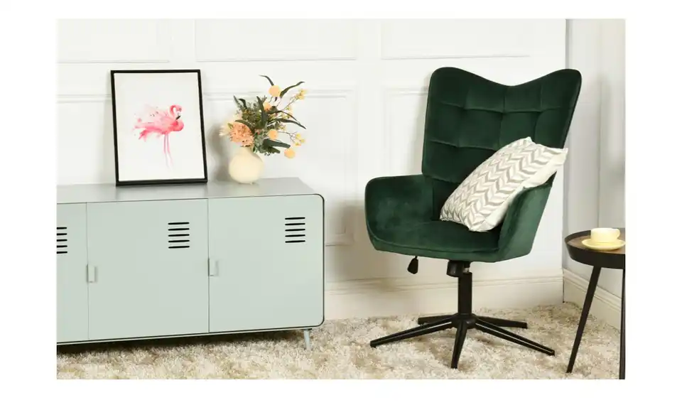 Drehbarer Sessel BHL 69|91,5|61 cm, Samt