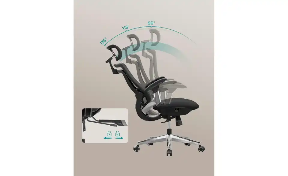 Bürostuhl BHL 70|117|70 cm, Flachgewebe