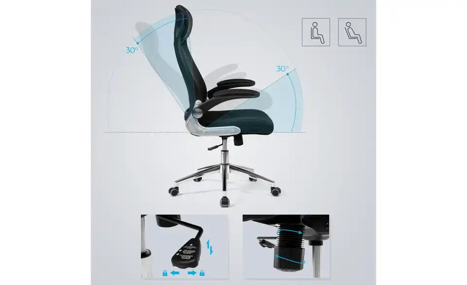 Bürostuhl BHL 68|119|68 cm, Flachgewebe