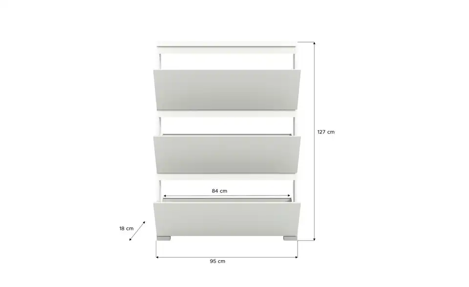 uno Schuhschrank BHT 95|130|18 cm