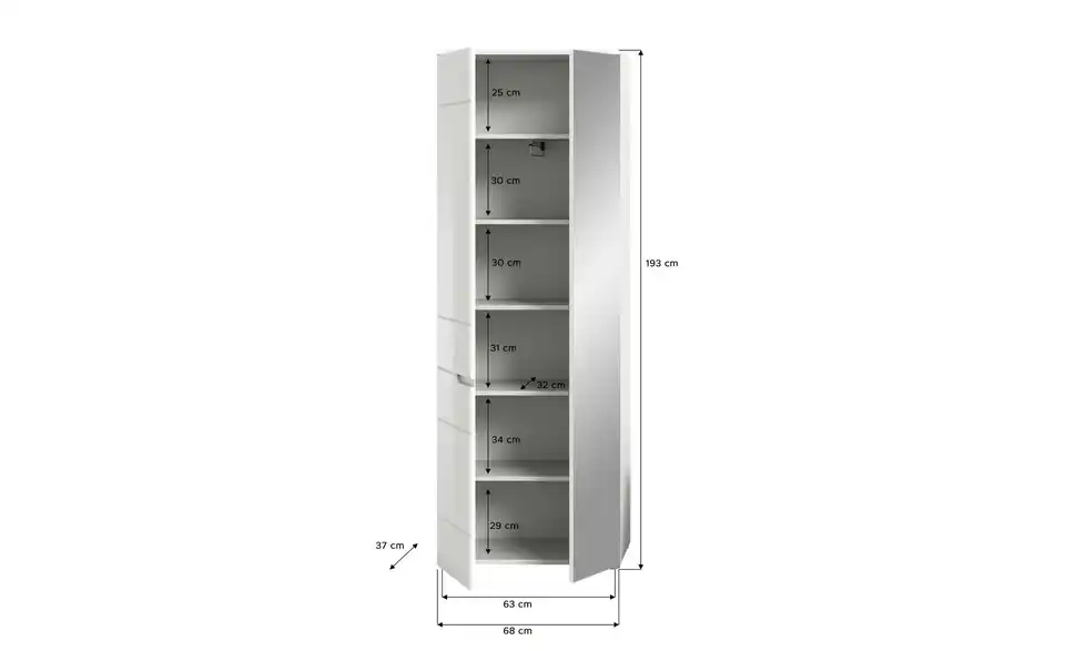 Garderobenschrank BHT 68|193|37 cm