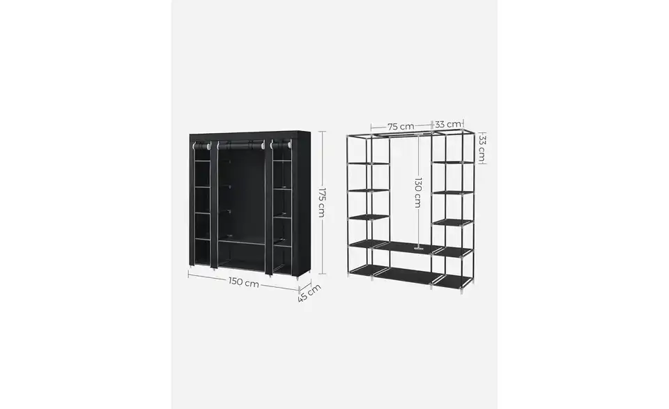 Stoffschrank Denni BHL 150|175|45 cm