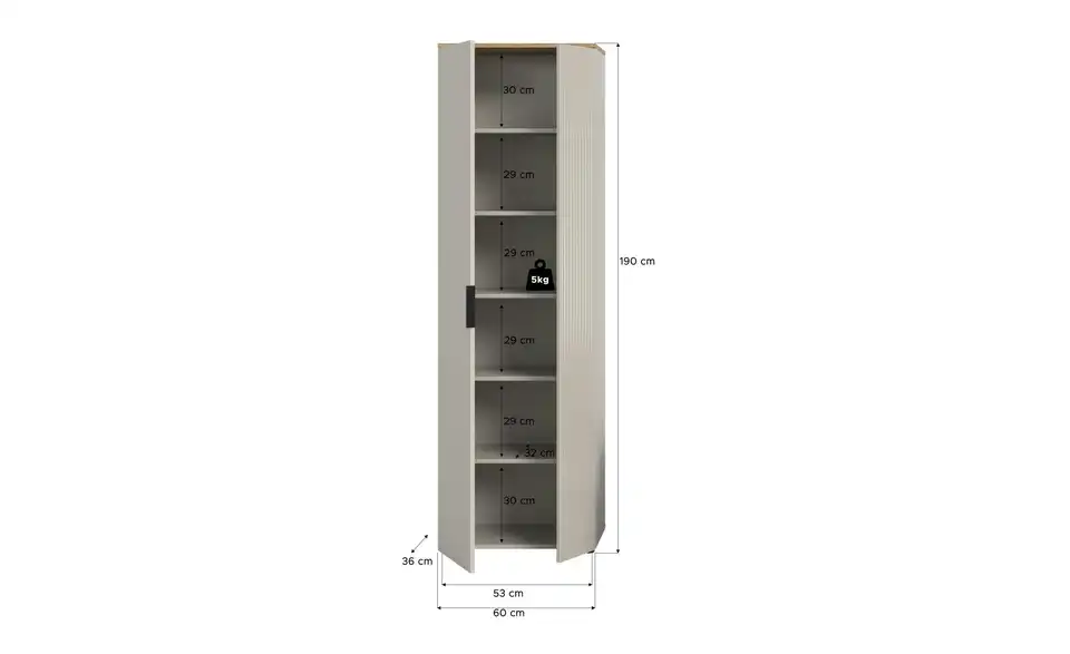 Garderobenschrank BHL 60|190|36 cm