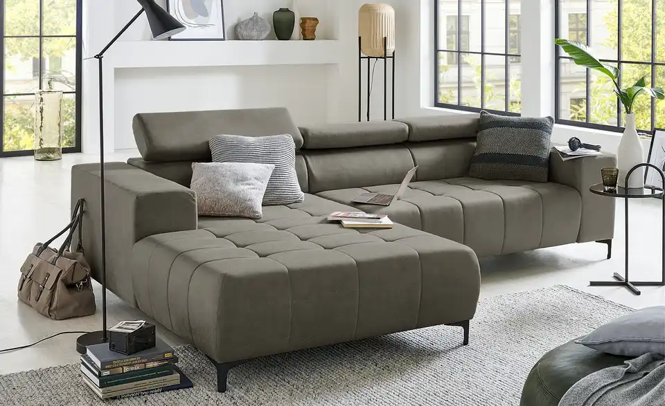 switch Ecksofa aus Mikrofaser Caro BHT 289|93|175 cm, Mikrofaser
