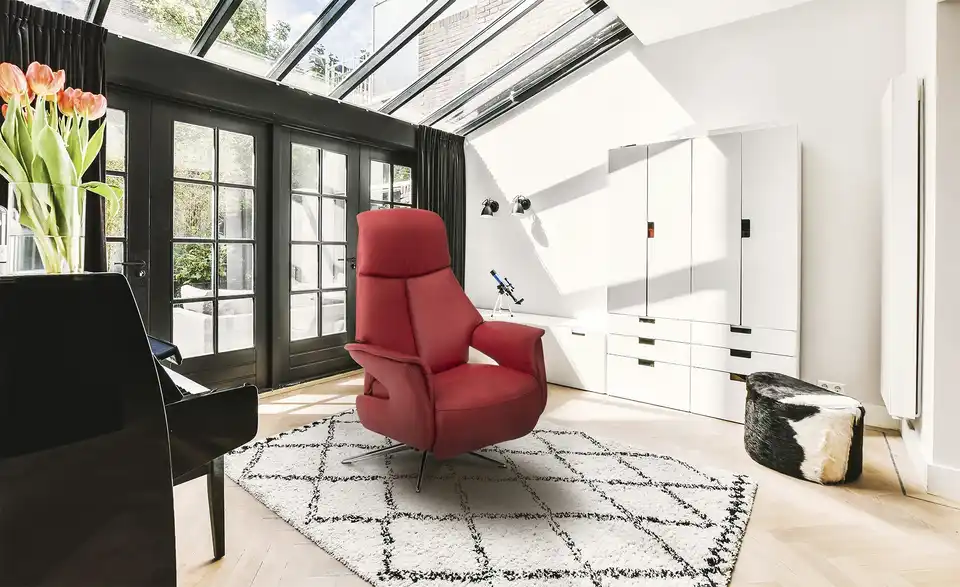 Nils Olsen Relaxsessel mit Relaxfunktion Nilson BHT 73|106|84 cm, Leder