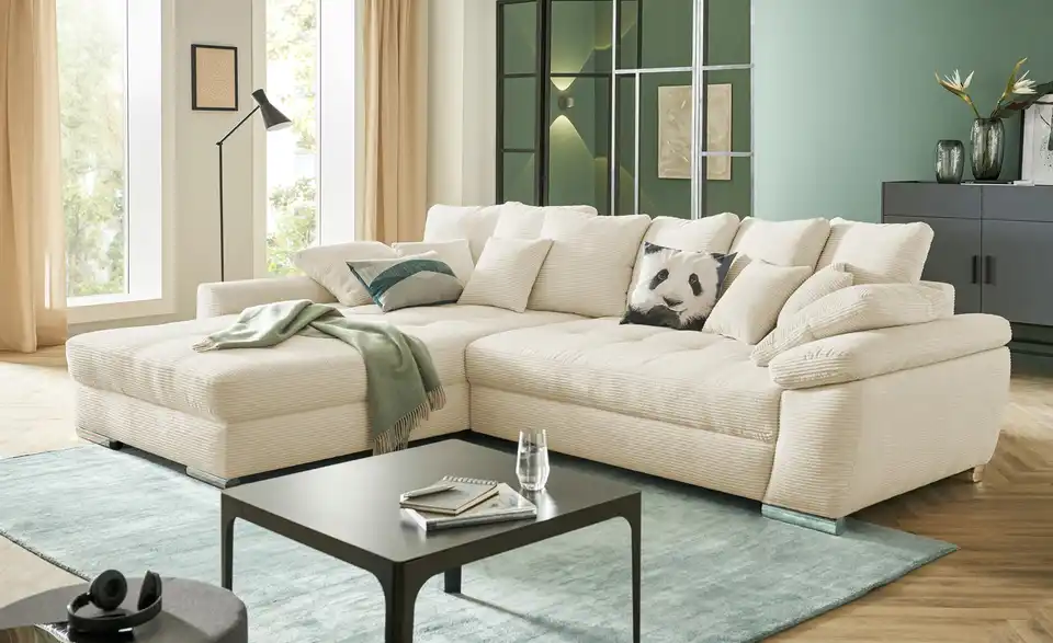 bobb Ecksofa Farina BHT 323|92|222 cm, Cordstoff