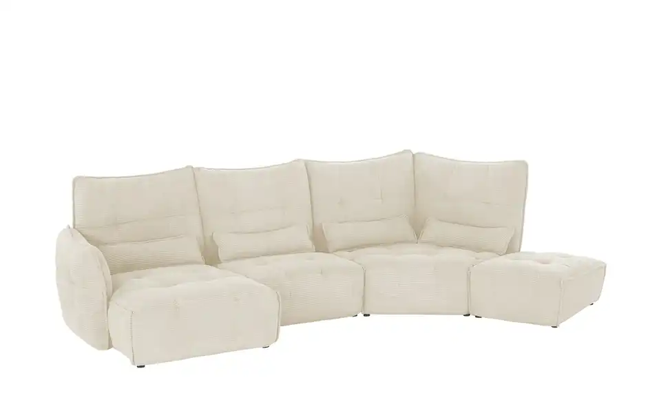 Wohnlandschaft Jeaneva BHT 384|101|197 cm, Cordstoff