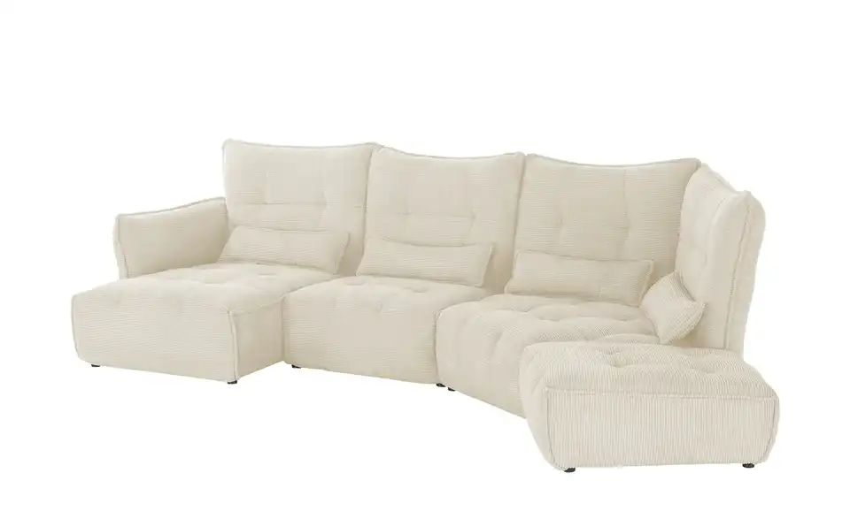 Wohnlandschaft Jeaneva BHT 384|101|197 cm, Cordstoff