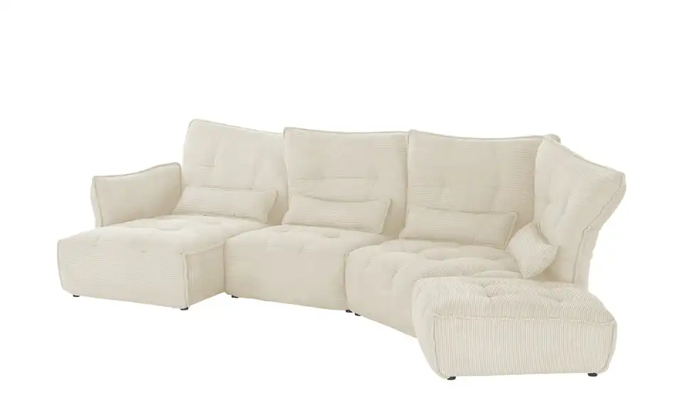 Wohnlandschaft Jeaneva BHT 384|101|197 cm, Cordstoff