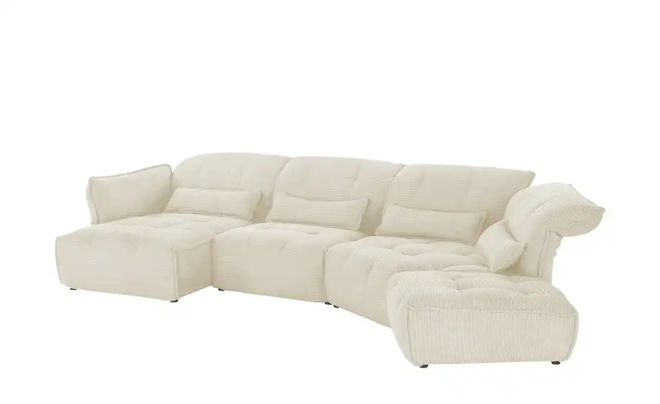 Wohnlandschaft Jeaneva BHT 384|101|197 cm, Cordstoff