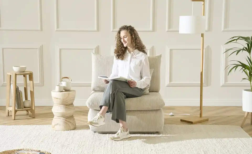 Schlafsesssel Etta BHT 88|88|96 cm, Cordstoff Schlafsesssel Etta BHT 88|88|96 cm, Cordstoff