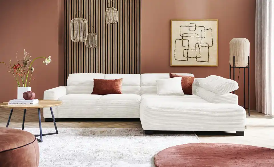 Jette Home Ecksofa aus Cord Jette Flirt BHT 311|84|219 cm, Cordstoff