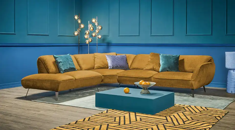 pop Ecksofa Ventus BL 304|246 cm, Mikrofaser