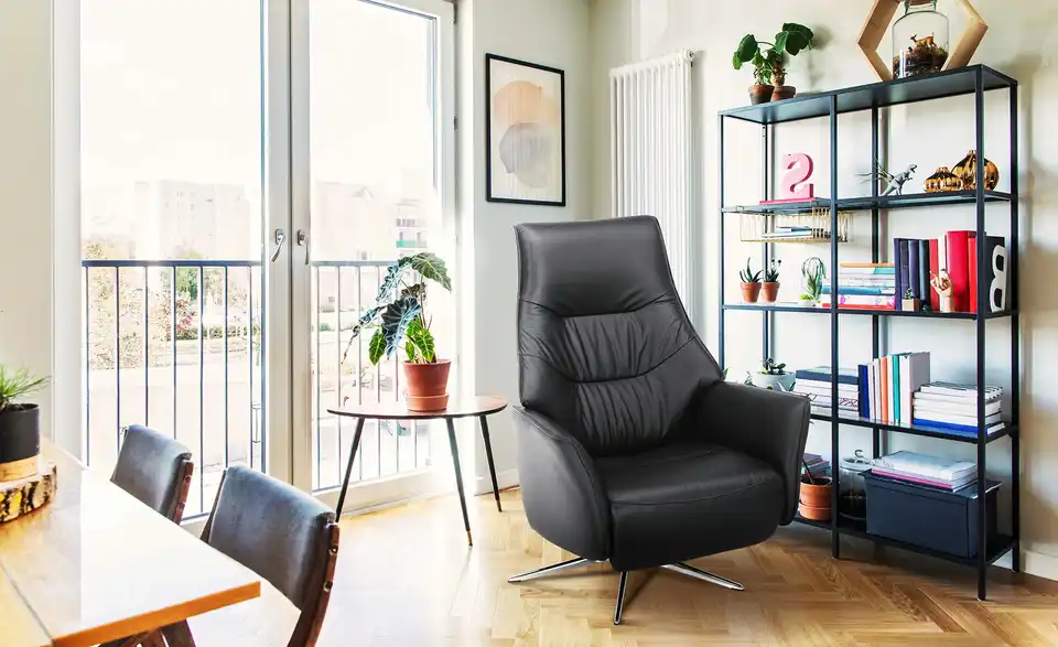 Nils Olsen Sessel Stylux BHT 78|105|83 cm, Leder