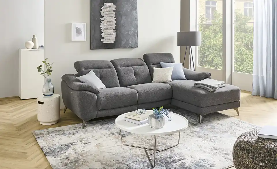 uno Ecksofa mit elektrischer Relaxfunktion Eva BHT 255|78|171 cm, Webstoff uno Ecksofa mit elektrischer Relaxfunktion Eva BHT 255|78|171 cm, Webstoff