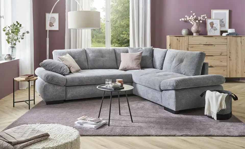 bobb Ecksofa Lindsay BHT 255|91|225 cm, Mikrofaser