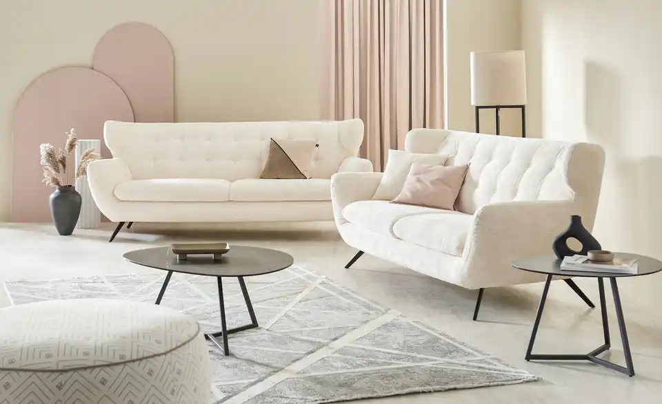 Jette Home Sofa aus Mikrofaser Mellow BHT 200|94|95 cm, Mikrofaser