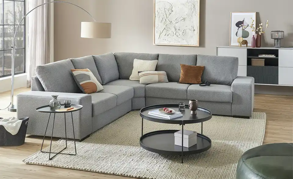 Ecksofa Renée BHT 280|90|280 cm, Webstoff