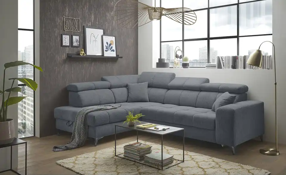 Ecksofa inklusive Stauraum Sydney BHT 282|105|198 cm, Chenille