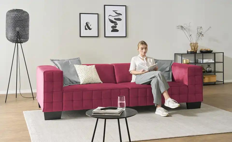 smart Big Sofa Delilah BHT 255|69|106 cm, Samt