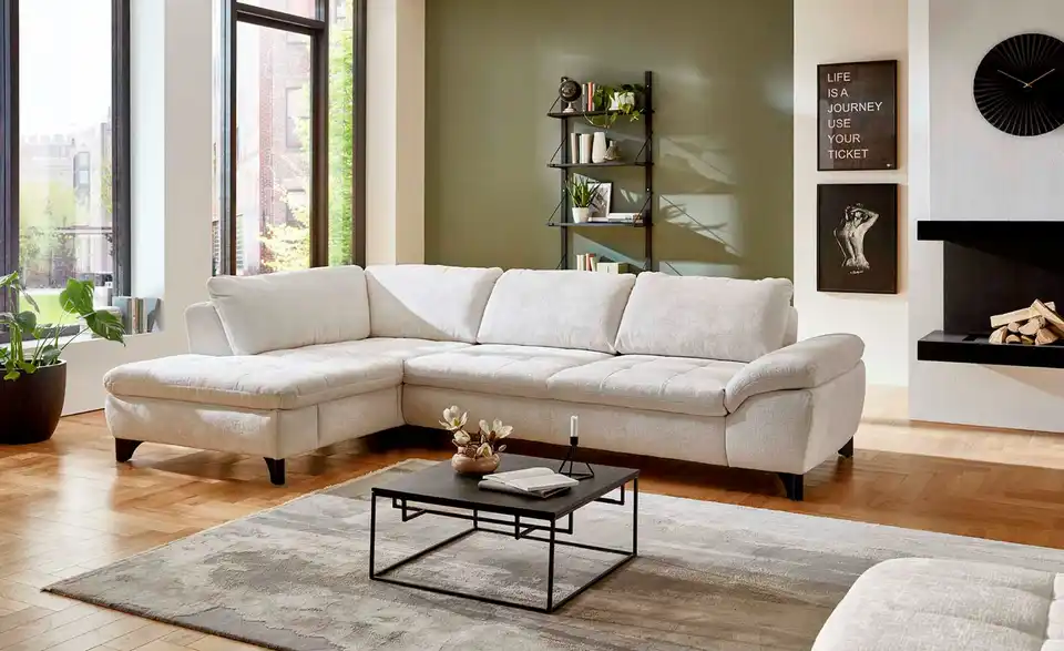 Lounge Collection Ecksofa Charme BHL 306|81|197 cm, Flachgewebe