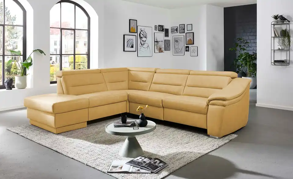 meinSofa Ecksofa Ivonne BHT 294|84|245 cm, Mikrofaser