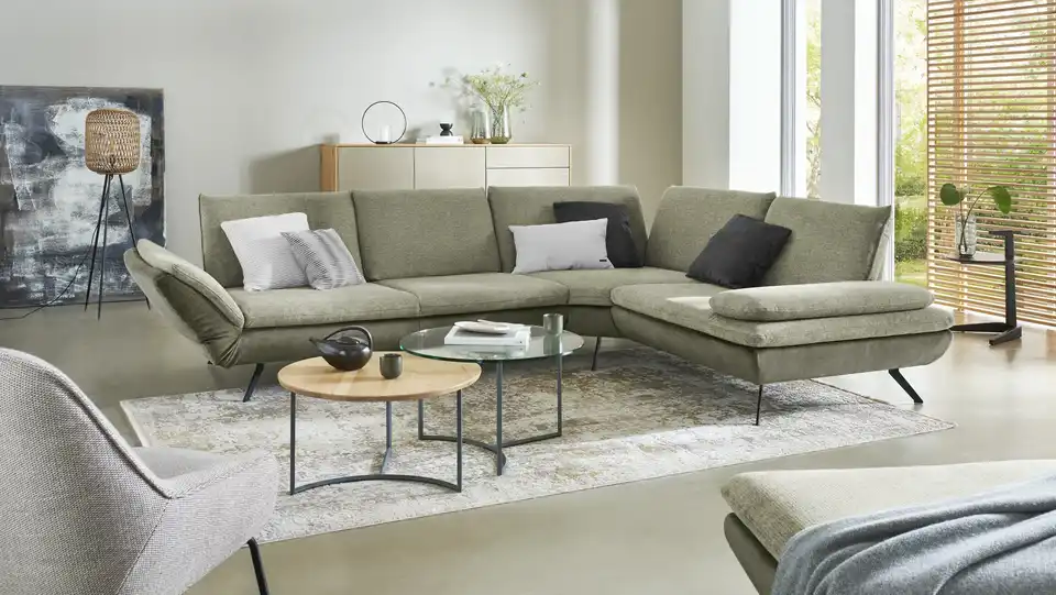 Ecksofa Luca BHT 314|88|244 cm, Webstoff