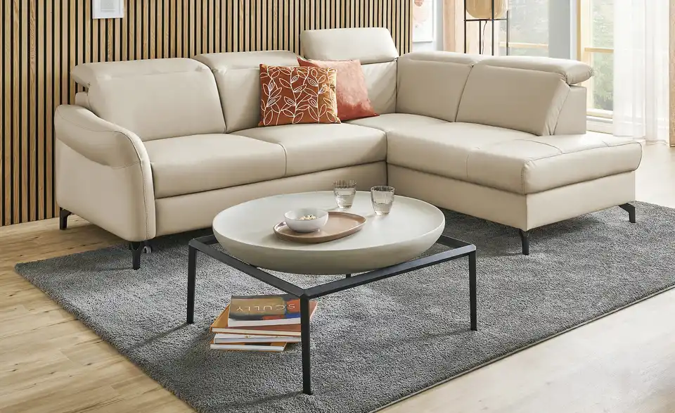 uno Ecksofa Basel BHT 243|100|200 cm, Leder