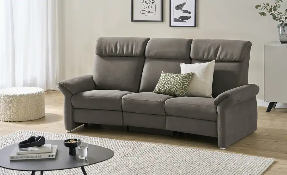 Wohnwert Trapezsofa mit USB Anschluss Melina BHT 226|107|176 cm, Mikrofaser