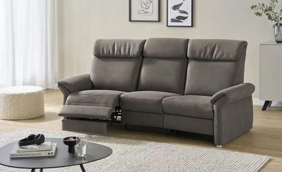 Wohnwert Trapezsofa mit USB Anschluss Melina BHT 226|107|176 cm, Mikrofaser