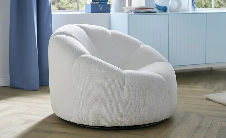 Loungesessel drehbar Swifel H 70 cm, Ø 97 cm, Velours