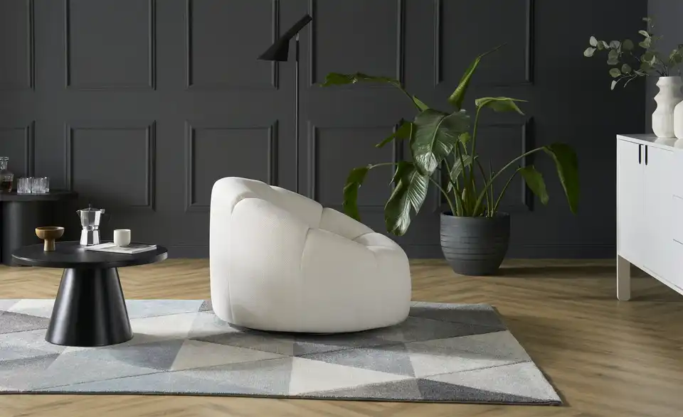 Loungesessel drehbar Swifel H 70 cm, Ø 97 cm, Velours