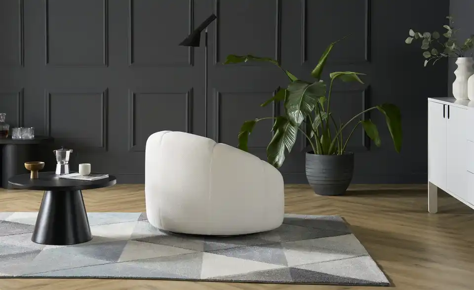 Loungesessel drehbar Swifel H 70 cm, Ø 97 cm, Velours