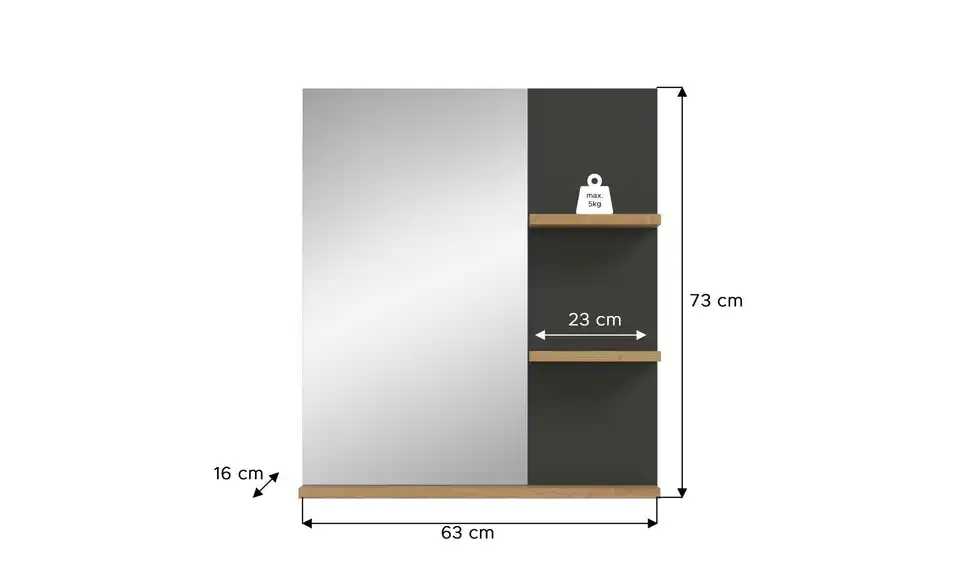 Spiegel Canower See BHL 63|73|16 cm