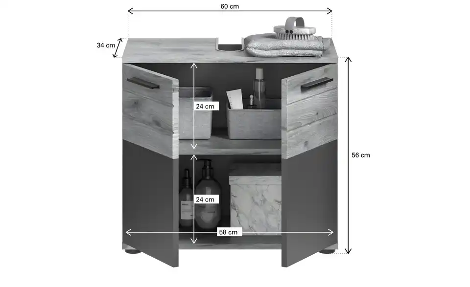 Waschtischkombination Massower See BHL 60|190|34 cm