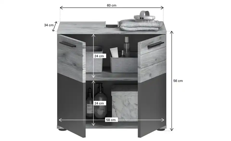 Badkombination Massower See BHL 112|190|34 cm