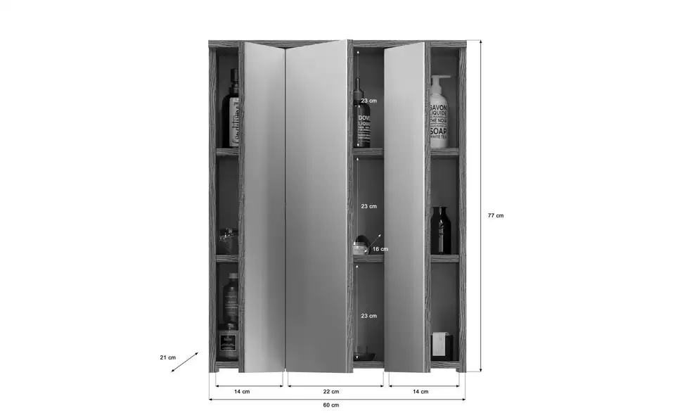 Badkombination Blankensee BHL 110|191|34 cm