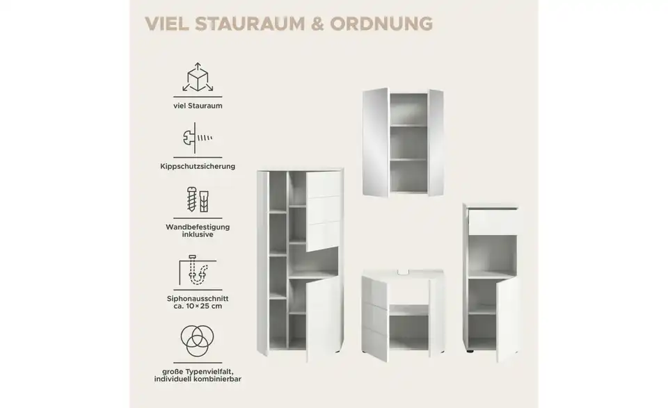 Badkombination BHL 188|190|34 cm